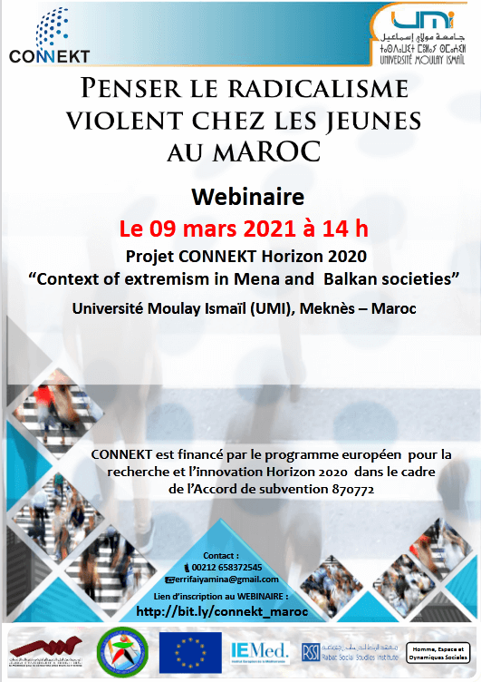 You are currently viewing Invitation à un webinaire sur : « Penser le radicalisme violent chez les jeunes au Maroc »